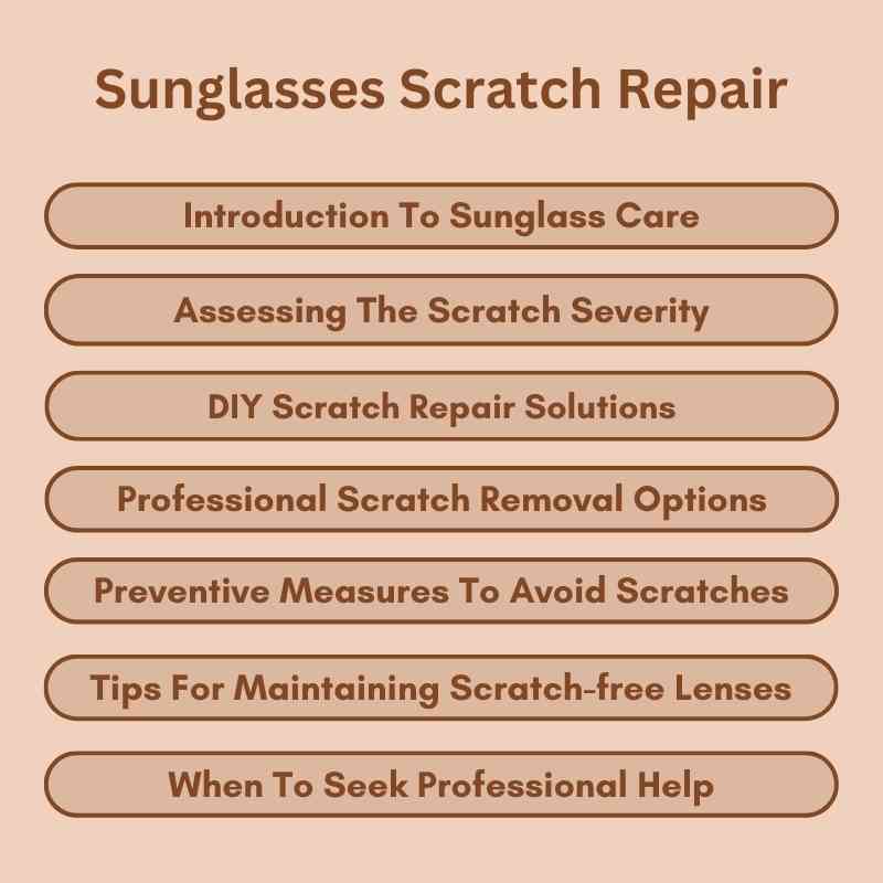 Sunglasses Scratch Repair