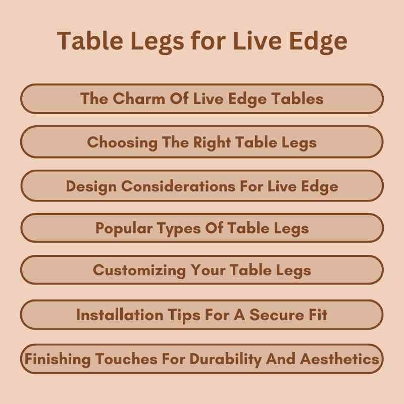 Table Legs for Live Edge