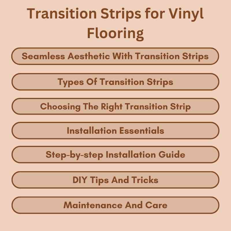 Transition Strips for Vinyl Flooring
