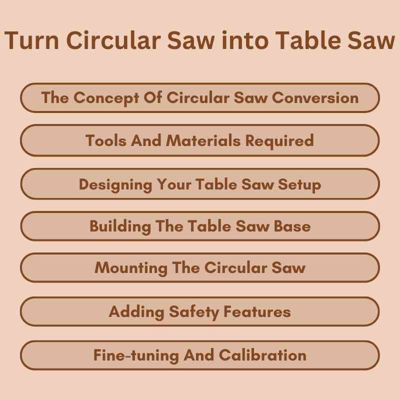 Turn Circular Saw into Table Saw