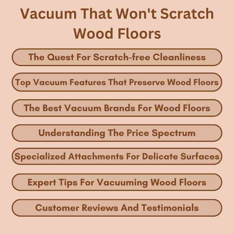 Vacuum That Won't Scratch Wood Floors