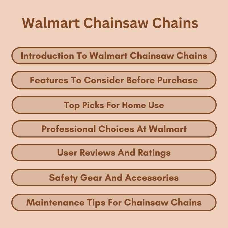 Walmart Chainsaw Chains