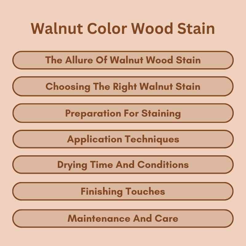 Walnut Color Wood Stain