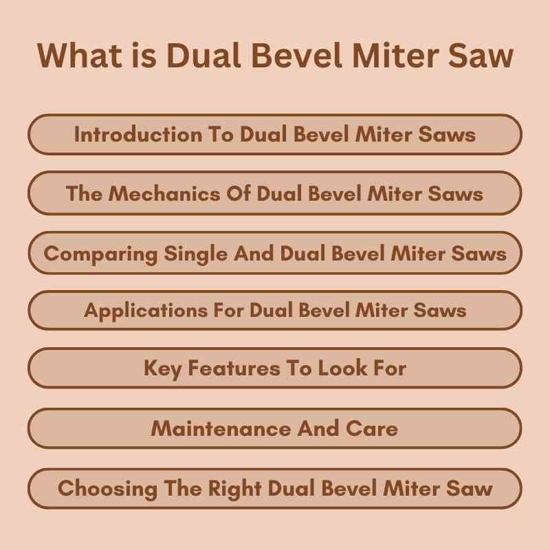 What is Dual Bevel Miter Saw