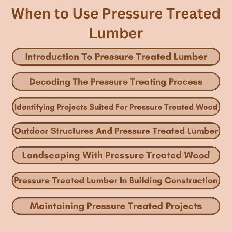 When to Use Pressure Treated Lumber