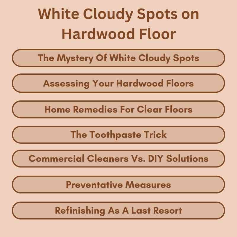 White Cloudy Spots on Hardwood Floor