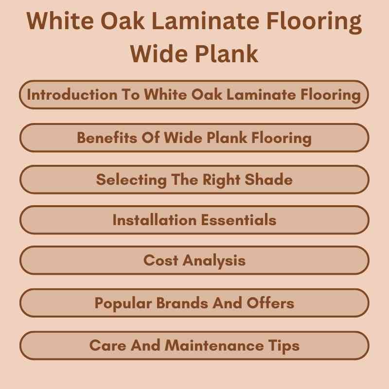 White Oak Laminate Flooring Wide Plank
