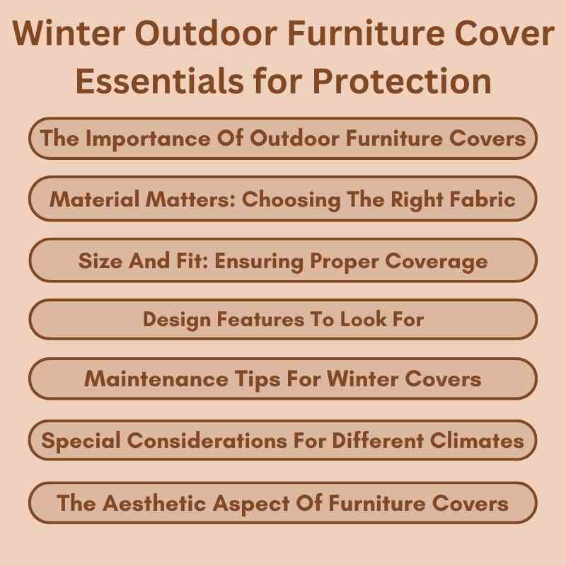 Winter Outdoor Furniture Cover Essentials for Protection