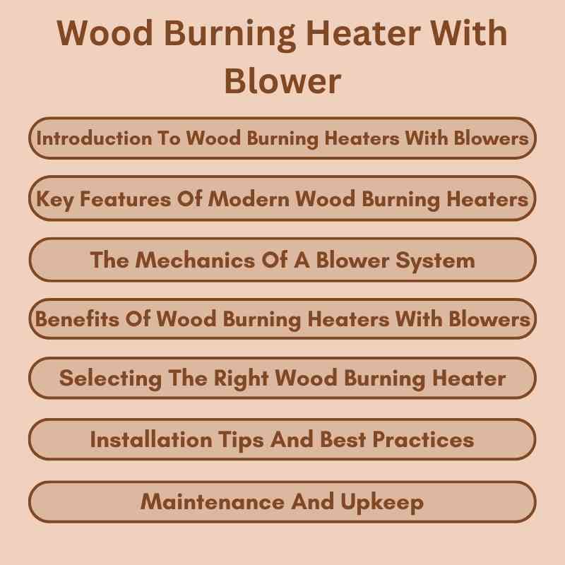 Wood Burning Heater With Blower