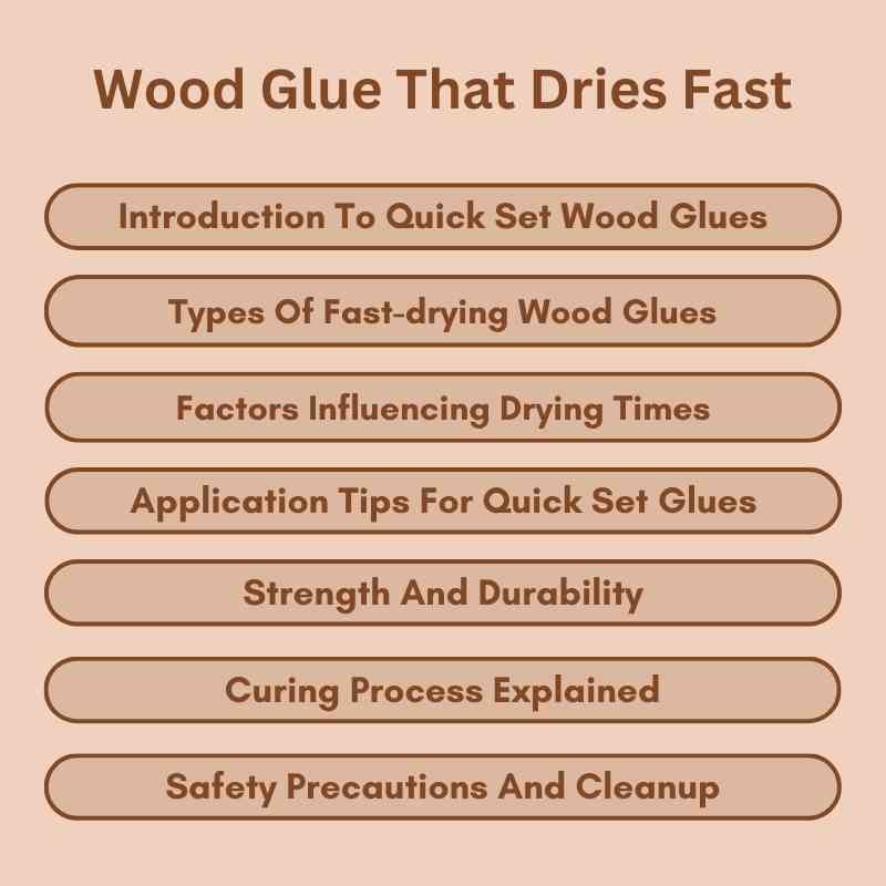 Wood Glue That Dries Fast