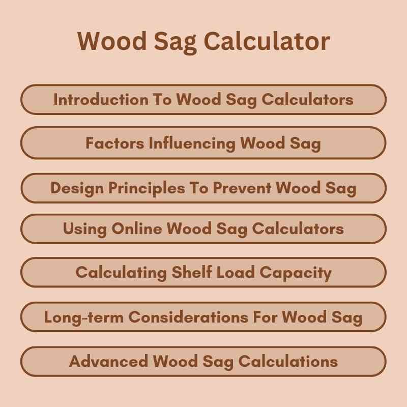 Wood Sag Calculator