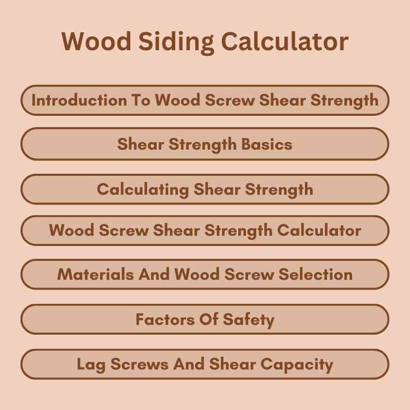 Wood Screw Shear Strength Calculator