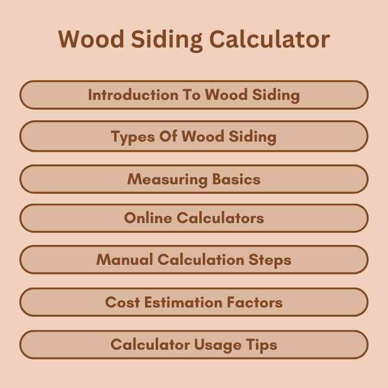 Wood Siding Calculator