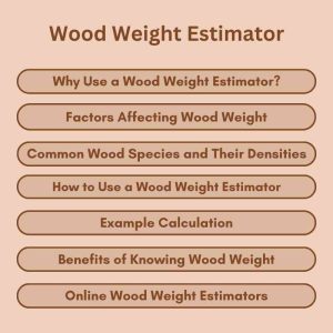 Wood Weight Estimator