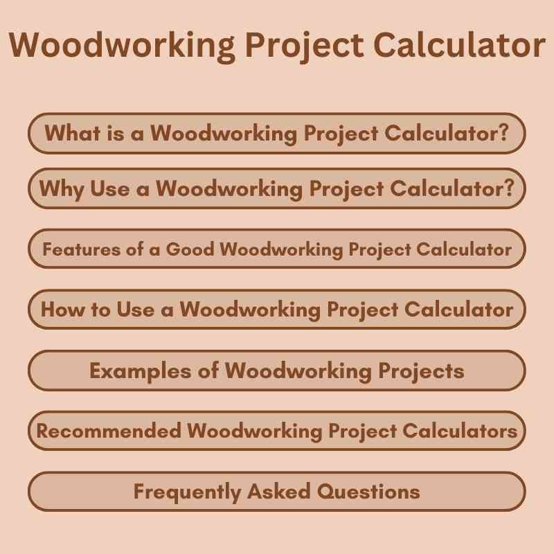 Woodworking Project Calculator