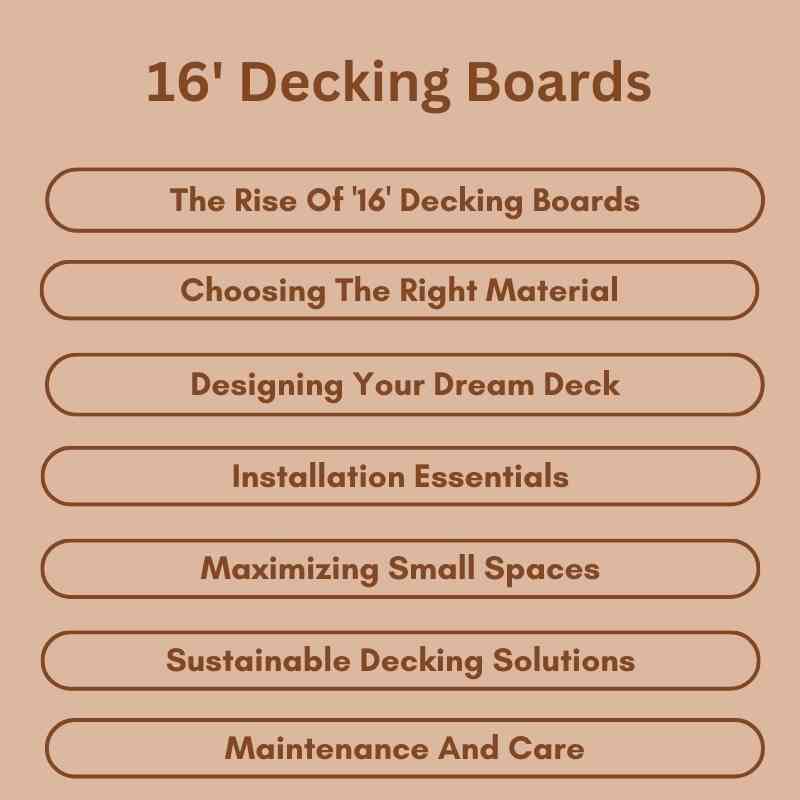 16' Decking Boards