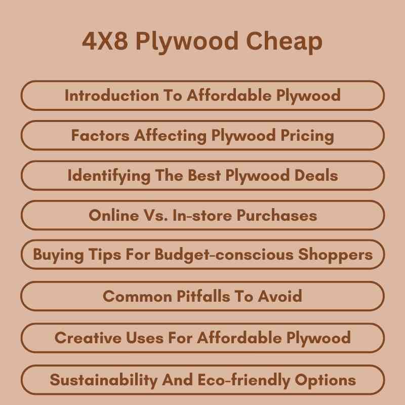 4X8 Plywood Cheap