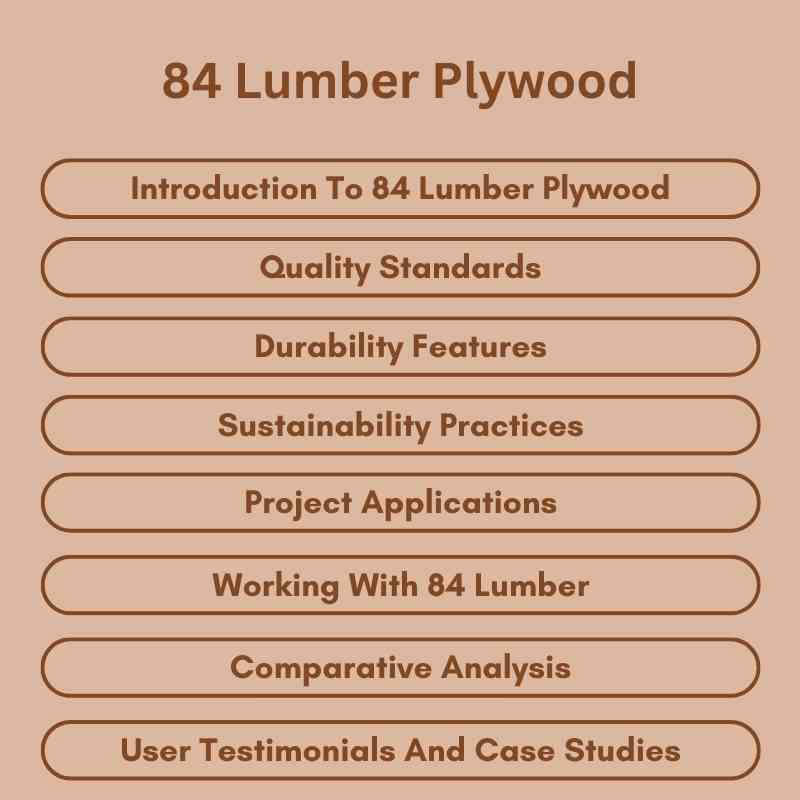 84 Lumber Plywood