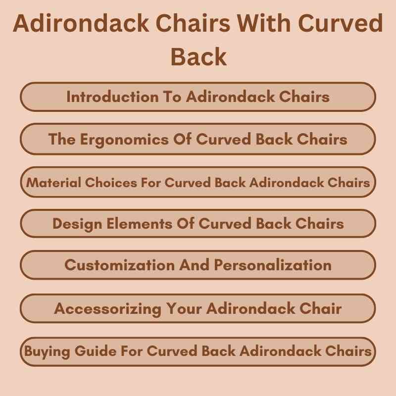 Adirondack Chairs With Curved Back