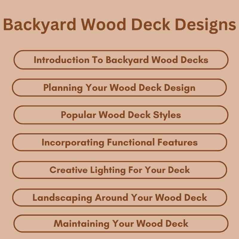Backyard Wood Deck Designs