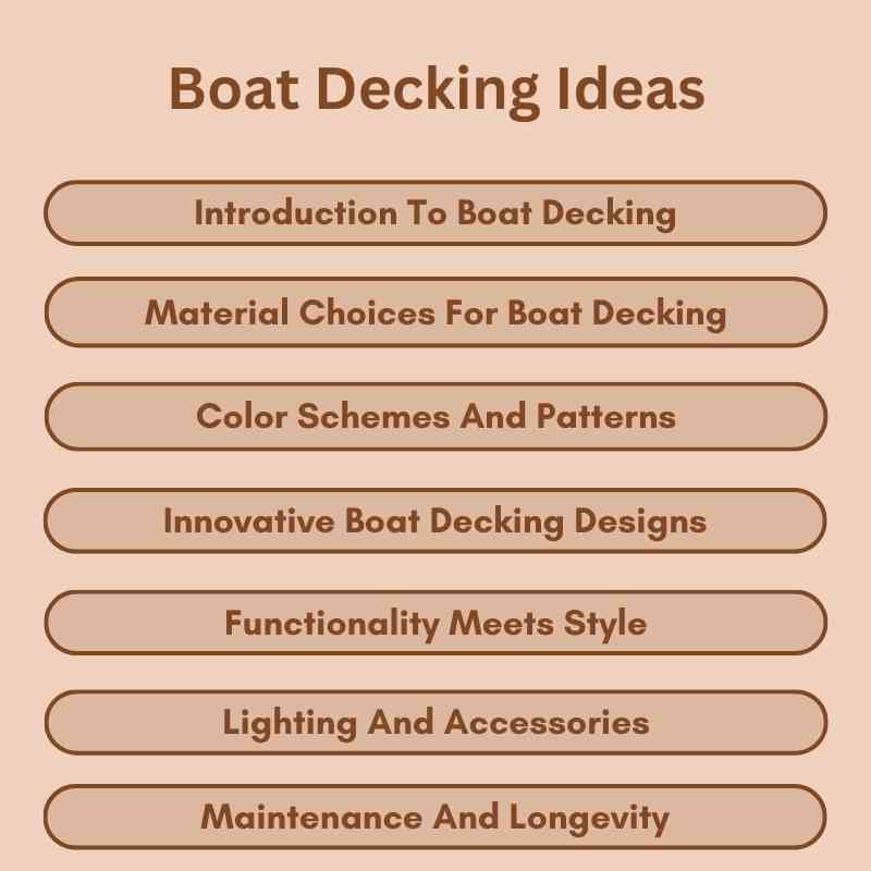 Boat Decking Ideas