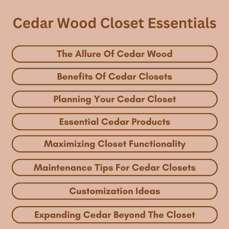 Cedar Wood Closet Essentials