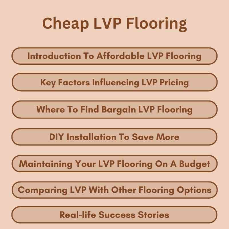 Cheap LVP Flooring