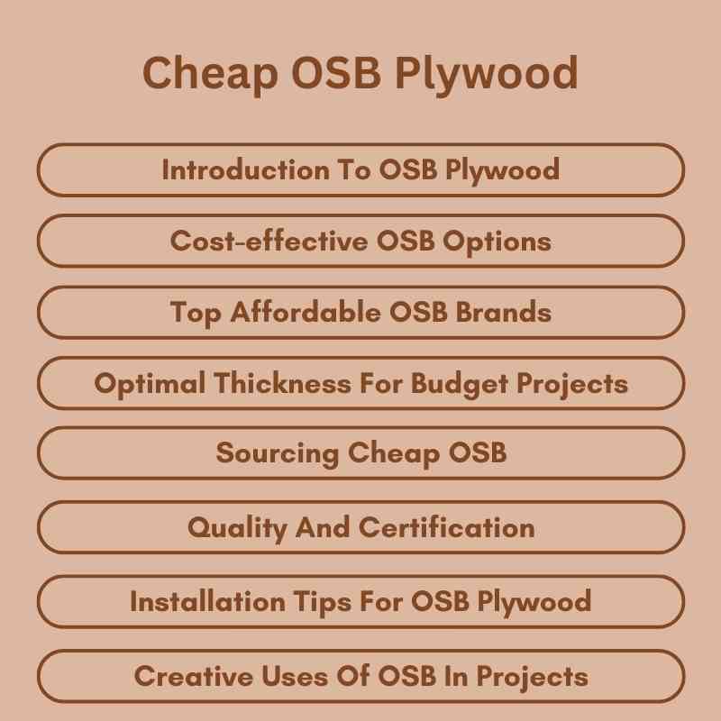 Cheap OSB Plywood Top Affordable Picks for Your Project Woodworking