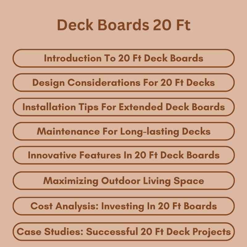 Deck Boards 20 Ft
