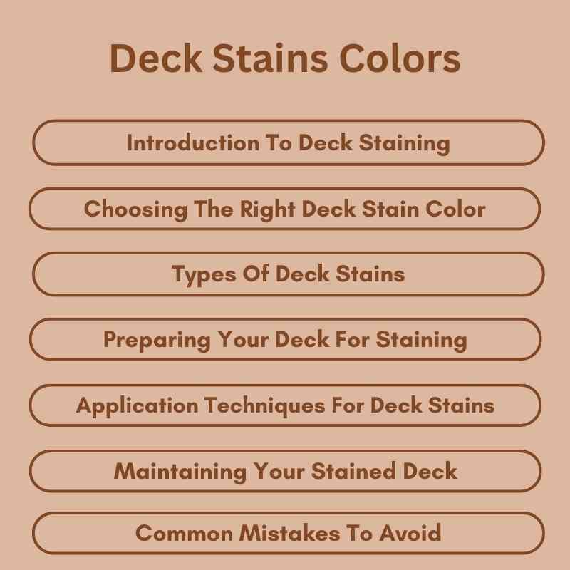 Deck Stains Colors