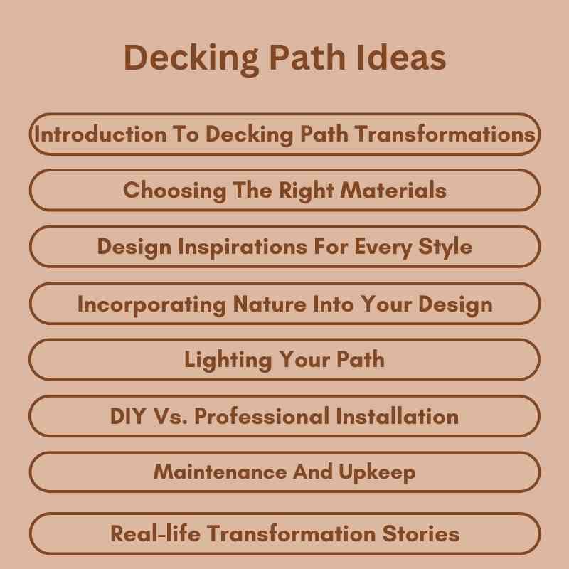 Decking Path Ideas