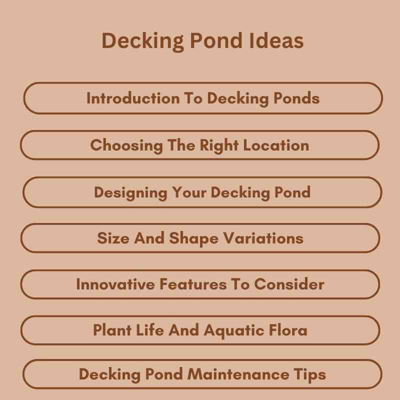 Decking Pond Ideas