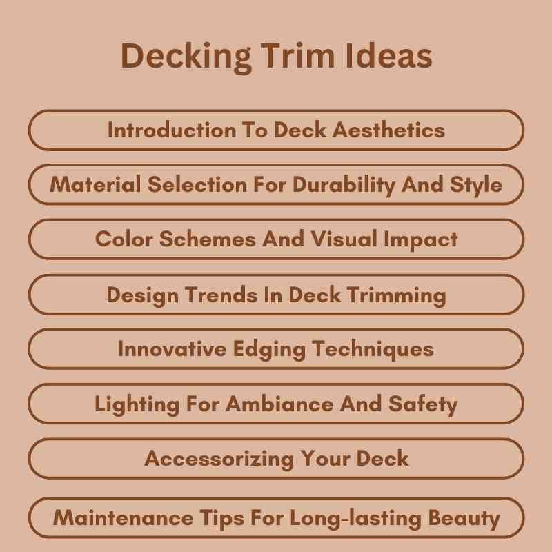 Decking Trim Ideas