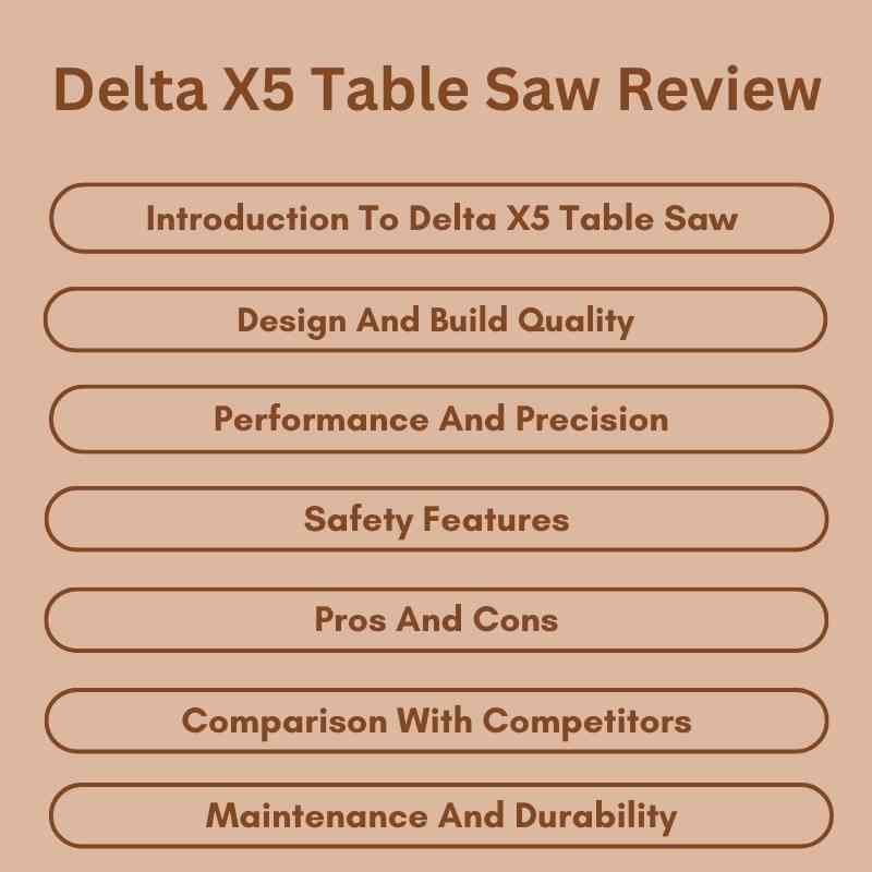 Delta X5 Table Saw Review