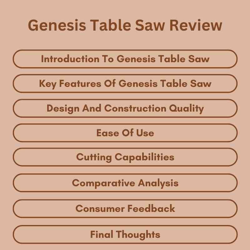 Genesis Table Saw Review