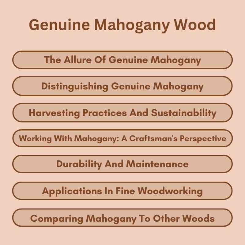 Genuine Mahogany Wood