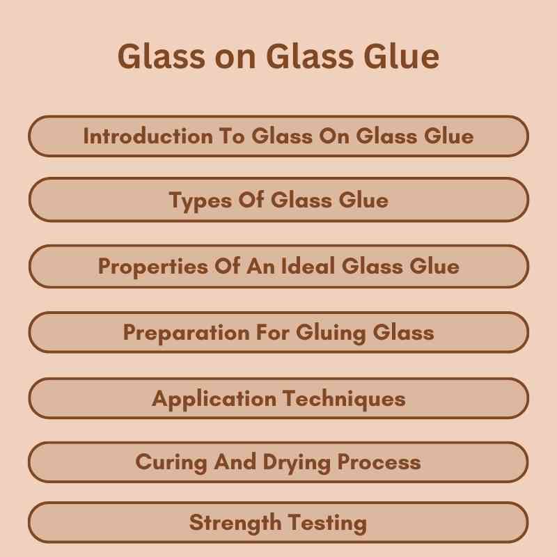 Glass on Glass Glue