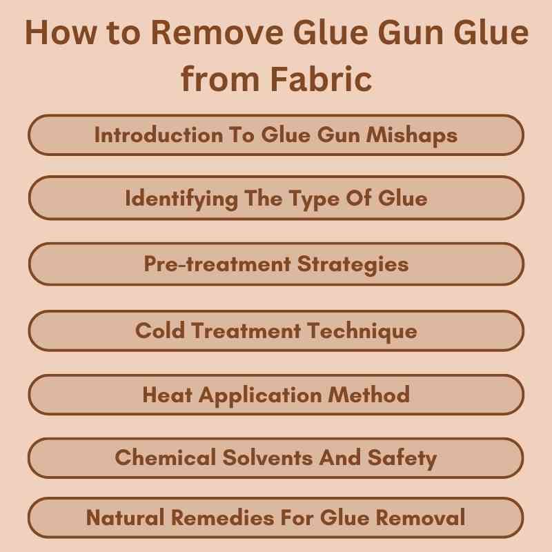 How to Remove Glue Gun Glue from Fabric