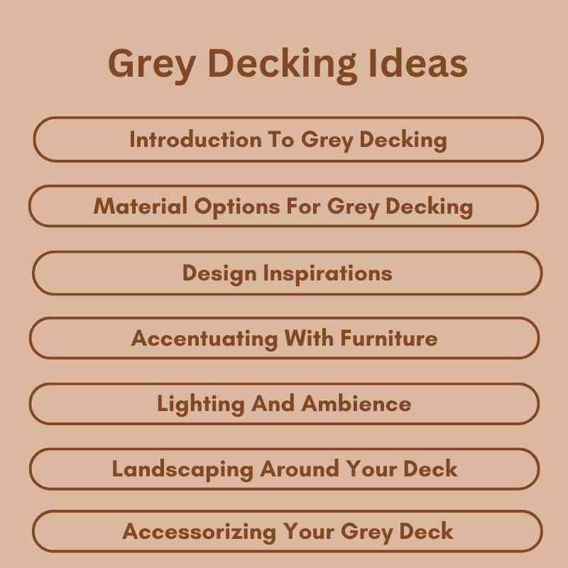 Grey Decking Ideas