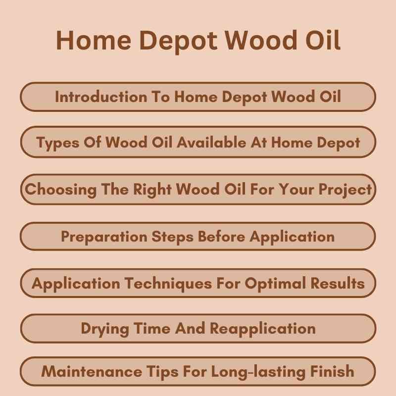 Home Depot Wood Oil