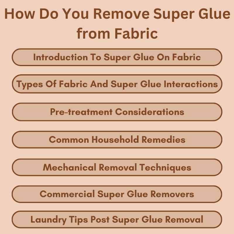 How Do You Remove Super Glue from Fabric