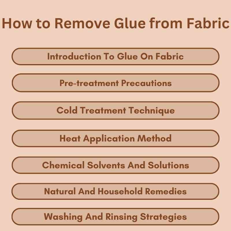 How to Remove Glue from Fabric