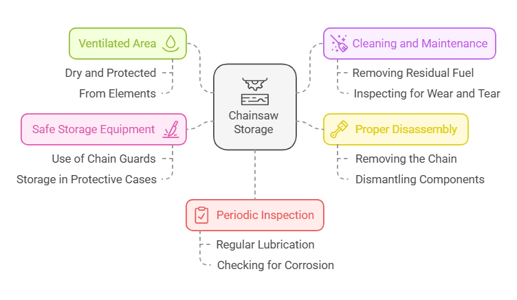 How to Store a Chainsaw Safel