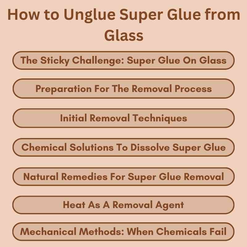 How to Unglue Super Glue from Glass