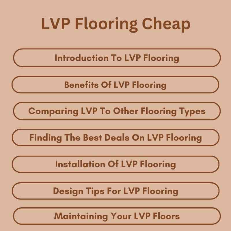 LVP Flooring Cheap