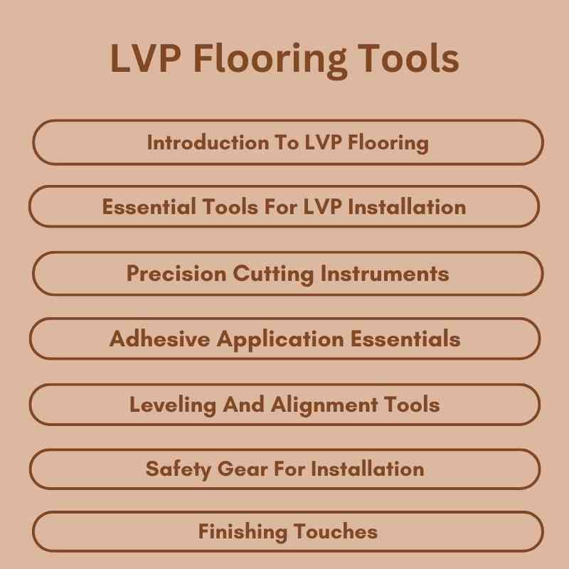 LVP Flooring Tools