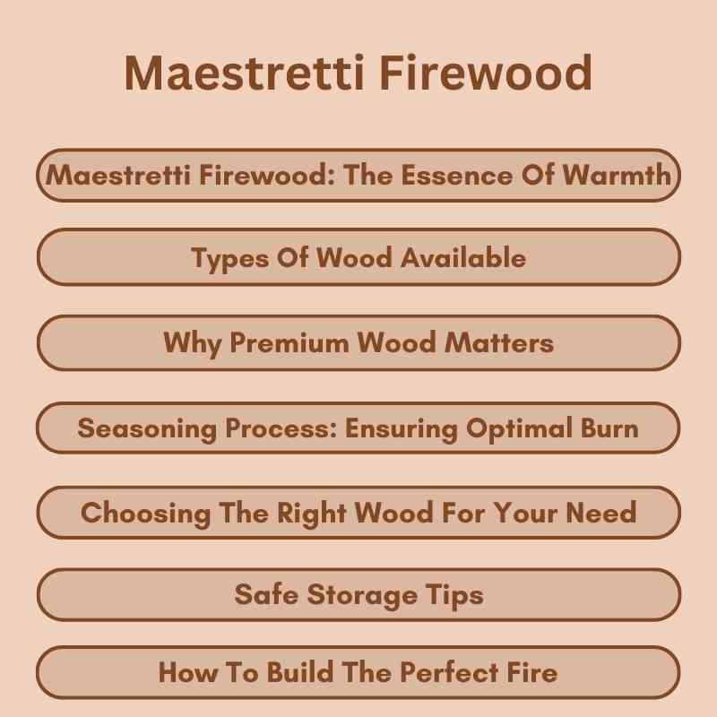 Maestretti Firewood: Ignite Warmth with Premium Wood!