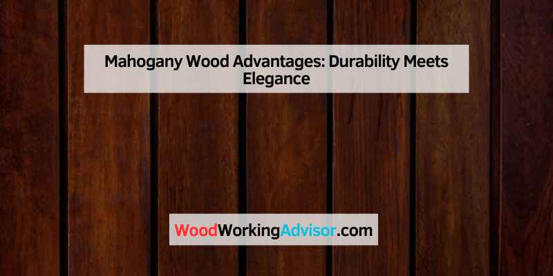 Mahogany Wood Advantages