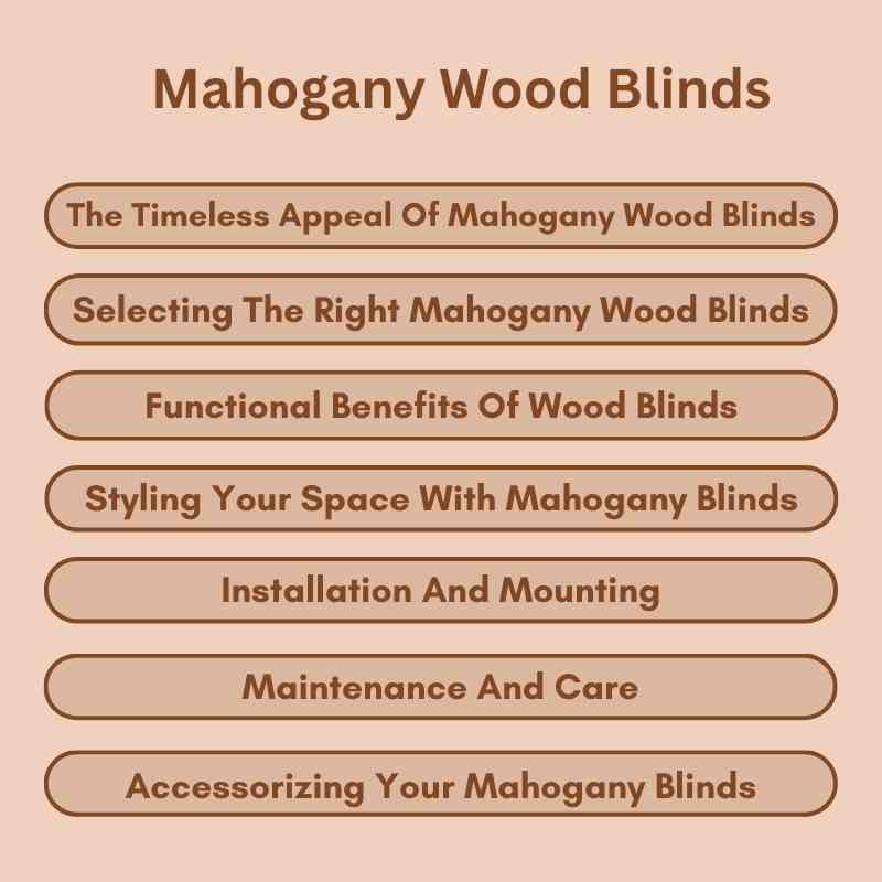 Mahogany Wood Blinds