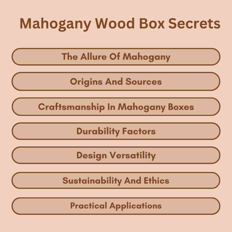 Mahogany Wood Box Secrets